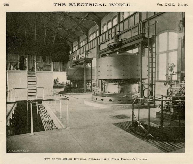 Two Dynamos Inside the Niagara Power Station 