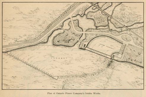 Map Showing the Ontario Power Company's Plans